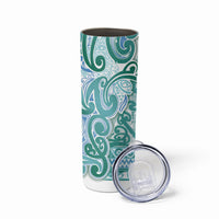 Aotearoa Iwi Ngati Paoa Skinny Tumbler Maori Wharenui House Tribal Pattern