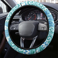 Aotearoa Iwi Ngati Paoa Steering Wheel Cover Maori Wharenui House Tribal Pattern