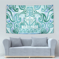 Aotearoa Iwi Ngati Paoa Tapestry Maori Wharenui House Tribal Pattern