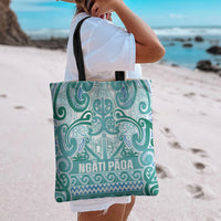 Aotearoa Iwi Ngati Paoa Tote Bag Maori Wharenui House Tribal Pattern