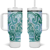 Aotearoa Iwi Ngati Paoa Tumbler With Handle Maori Wharenui House Tribal Pattern