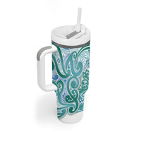 Aotearoa Iwi Ngati Paoa Tumbler With Handle Maori Wharenui House Tribal Pattern