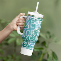 Aotearoa Iwi Ngati Paoa Tumbler With Handle Maori Wharenui House Tribal Pattern