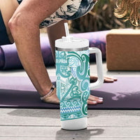Aotearoa Iwi Ngati Paoa Tumbler With Handle Maori Wharenui House Tribal Pattern