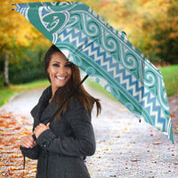 Aotearoa Iwi Ngati Paoa Umbrella Maori Wharenui House Tribal Pattern