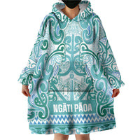 Aotearoa Iwi Ngati Paoa Wearable Blanket Hoodie Maori Wharenui House Tribal Pattern