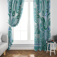 Aotearoa Iwi Ngati Paoa Window Curtain Maori Wharenui House Tribal Pattern