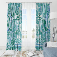 Aotearoa Iwi Ngati Paoa Window Curtain Maori Wharenui House Tribal Pattern