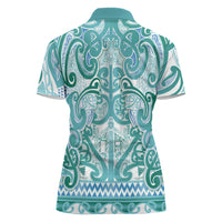 Aotearoa Iwi Ngati Paoa Women Polo Shirt Maori Wharenui House Tribal Pattern