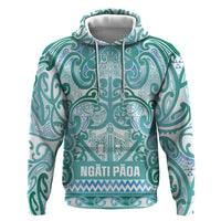 Aotearoa Iwi Ngati Paoa Zip Hoodie Maori Wharenui House Tribal Pattern