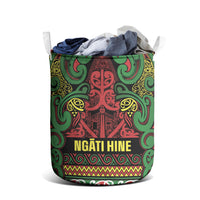 Aotearoa Iwi Ngati Hine Laundry Basket Maori Wharenui House Tribal Pattern