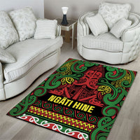 Aotearoa Iwi Ngati Hine Area Rug Maori Wharenui House Tribal Pattern