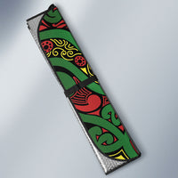 Aotearoa Iwi Ngati Hine Auto Sun Shade Maori Wharenui House Tribal Pattern