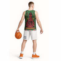 Aotearoa Iwi Ngati Hine Basketball Jersey Maori Wharenui House Tribal Pattern