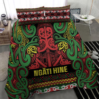 Aotearoa Iwi Ngati Hine Bedding Set Maori Wharenui House Tribal Pattern