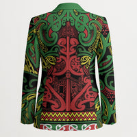 Aotearoa Iwi Ngati Hine Blazer Maori Wharenui House Tribal Pattern