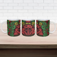 Aotearoa Iwi Ngati Hine Ceramic Mug Maori Wharenui House Tribal Pattern