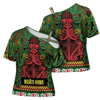 Aotearoa Iwi Ngati Hine Cross Shoulder Shirt Maori Wharenui House Tribal Pattern