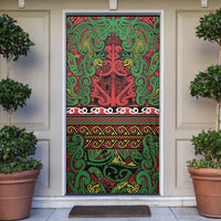 Aotearoa Iwi Ngati Hine Door Cover Maori Wharenui House Tribal Pattern