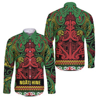 Aotearoa Iwi Ngati Hine Family Matching Puletasi and Hawaiian Shirt Maori Wharenui House Tribal Pattern