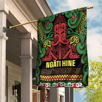 Aotearoa Iwi Ngati Hine Garden Flag Maori Wharenui House Tribal Pattern