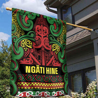 Aotearoa Iwi Ngati Hine Garden Flag Maori Wharenui House Tribal Pattern