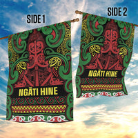 Aotearoa Iwi Ngati Hine Garden Flag Maori Wharenui House Tribal Pattern