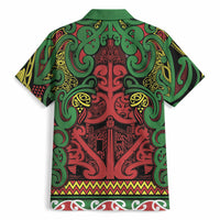 Aotearoa Iwi Ngati Hine Hawaiian Shirt Maori Wharenui House Tribal Pattern