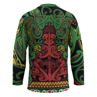 Aotearoa Iwi Ngati Hine Hockey Jersey Maori Wharenui House Tribal Pattern