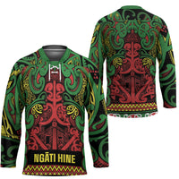 Aotearoa Iwi Ngati Hine Hockey Jersey Maori Wharenui House Tribal Pattern