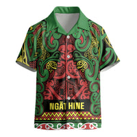 Aotearoa Iwi Ngati Hine Kid Hawaiian Shirt Maori Wharenui House Tribal Pattern