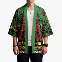 Aotearoa Iwi Ngati Hine Kimono Maori Wharenui House Tribal Pattern