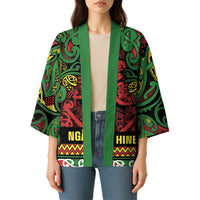 Aotearoa Iwi Ngati Hine Kimono Maori Wharenui House Tribal Pattern