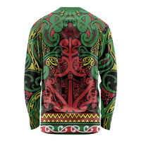 Aotearoa Iwi Ngati Hine Long Sleeve Shirt Maori Wharenui House Tribal Pattern