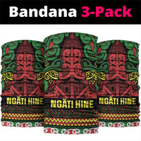 Aotearoa Iwi Ngati Hine Neck Gaiter Maori Wharenui House Tribal Pattern