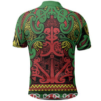 Aotearoa Iwi Ngati Hine Polo Shirt Maori Wharenui House Tribal Pattern