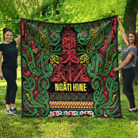 Aotearoa Iwi Ngati Hine Quilt Maori Wharenui House Tribal Pattern