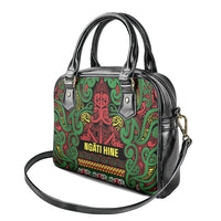 Aotearoa Iwi Ngati Hine Shoulder Handbag Maori Wharenui House Tribal Pattern