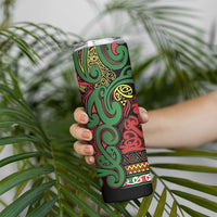 Aotearoa Iwi Ngati Hine Skinny Tumbler Maori Wharenui House Tribal Pattern