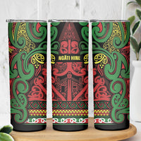 Aotearoa Iwi Ngati Hine Skinny Tumbler Maori Wharenui House Tribal Pattern