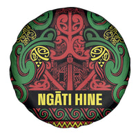 Aotearoa Iwi Ngati Hine Spare Tire Cover Maori Wharenui House Tribal Pattern