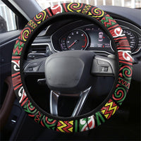 Aotearoa Iwi Ngati Hine Steering Wheel Cover Maori Wharenui House Tribal Pattern