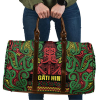 Aotearoa Iwi Ngati Hine Travel Bag Maori Wharenui House Tribal Pattern