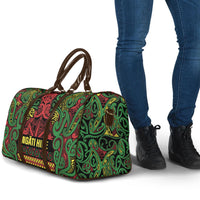 Aotearoa Iwi Ngati Hine Travel Bag Maori Wharenui House Tribal Pattern