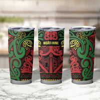 Aotearoa Iwi Ngati Hine Tumbler Cup Maori Wharenui House Tribal Pattern