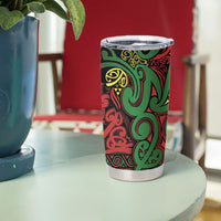 Aotearoa Iwi Ngati Hine Tumbler Cup Maori Wharenui House Tribal Pattern