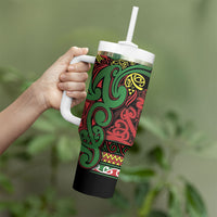 Aotearoa Iwi Ngati Hine Tumbler With Handle Maori Wharenui House Tribal Pattern