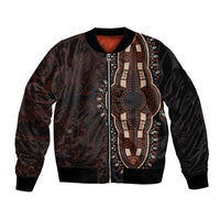 Africa Dashiki Bomber Jacket African Tribal Art Mixed Polynesian Tattoo Red Color Unique LT9 Unisex Red - Polynesian Pride