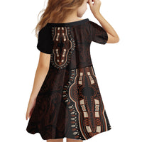 Africa Dashiki Family Matching Puletasi Dress and Hawaiian Shirt African Tribal Art Mixed Polynesian Tattoo Red Color Unique LT9 - Polynesian Pride