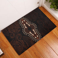 Africa Dashiki Rubber Doormat African Tribal Art Mixed Polynesian Tattoo Red Color Unique LT9 Red - Polynesian Pride